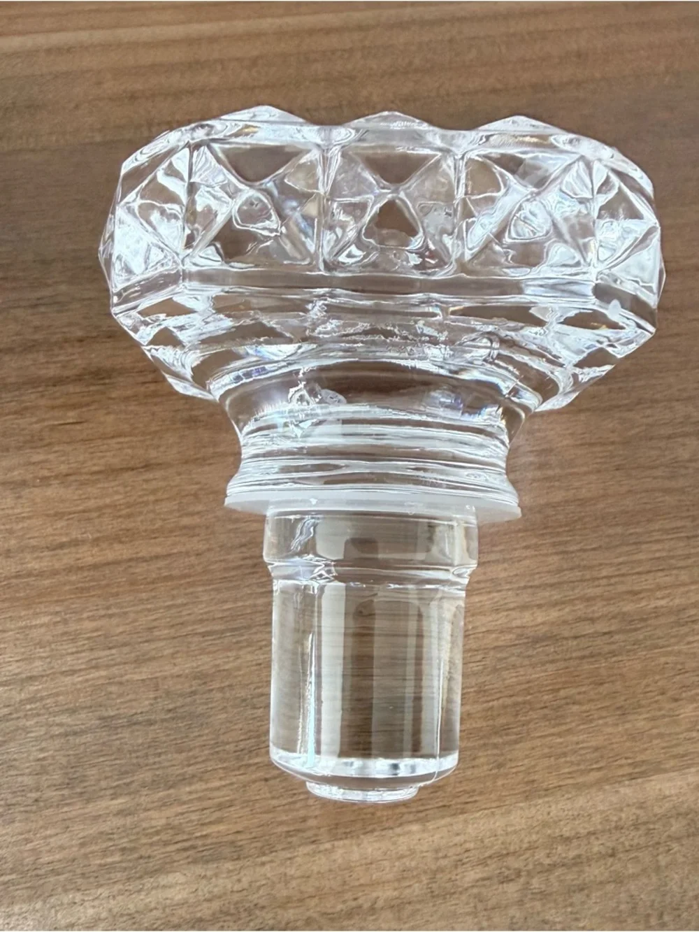 Vintage Cristal d’Arques France mid-century modern lead crystal decanter